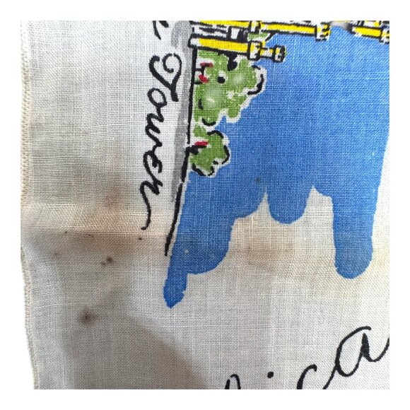 Vintage Chicago Illinois City State Landmarks RARE Souvenir Handkerchief READ - Picture 9 of 13